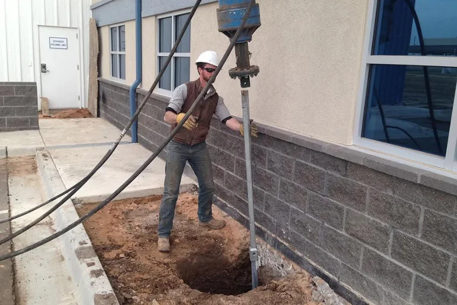 Injection Pier Installation in Vicksburg, MS
